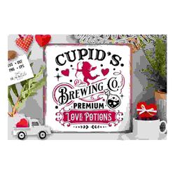 cupid's brewing co svg, farmhouse valentine svg, cupid's brewing co svg, cupid's round label svg, love potion svg, premium love potions svg