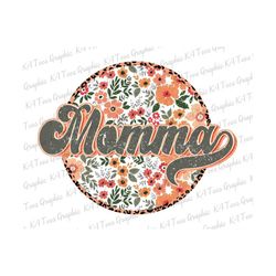 floral momma png, retro mama png, groovy boho sublimation, mom png, mama shirt design, mother's day png, sublimation png, printable file