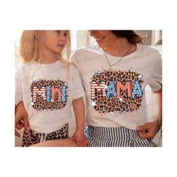 4th of july png, leopard american mama design, mama sublimation, fourth of july design, 4th of july png, mini sublimation, mini png