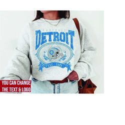 detroit football sweatshirt , detroit football shirt , vintage style detroit football sweatshirt , detroit fan gift , su