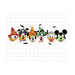 mouse and friends halloween png, happy halloween png, bats spider web halloween, spooky vibes, spooky season, trick or treat,family vacation