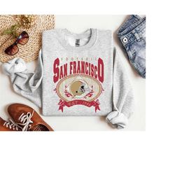 comfort colors san francisco football shirt, san francisco football sweatshirt, vintage style san francisco football shi