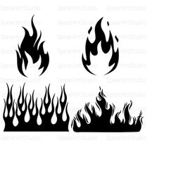 fire flame svg, fire svg, svg bundle, silhouette, instant download, digital download, png • pdf • ai • jpeg