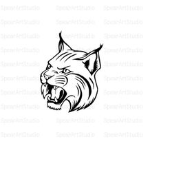 lynx svg wildcat wild cat mascot school team head art design logo esport game svg png vector clipart cut| jpeg • pdf • ai • digital download