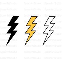 lightning bolt svg, thunder shock svg, thunder cut file, lightning cut file, electric bolt, cut files for cricut, silhouette, png/jpg/pdf/ai