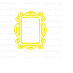 yellow picture frame svg, friends frame svg,  digital download, instant download, png • pdf • ai • jpeg