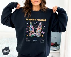 taylor swift's version music albums sweatshirt and hoodie, taylor swift shirt gift for 2023 concert,butterfly tee, musi