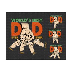 world's best dad ever png, american dad png, personalized gift for dad, american flag dad, patriotic dad png, fist bump dad png download