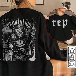 taylor swift music the eras tour, reputation tracklist double sides v2, taylor swift tour album t-shirt hoodie sweatshi