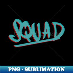 squad 3d logo - vintage sublimation png download - stunning sublimation graphics