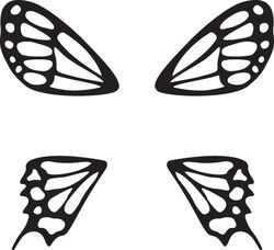 butterfly wings silhouette svg, png, jpg files. butterfly wings design. wings of butterfly. digital download.