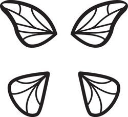 butterfly wings silhouette svg, png, jpg files. butterfly wings design. wings of butterfly. digital download.