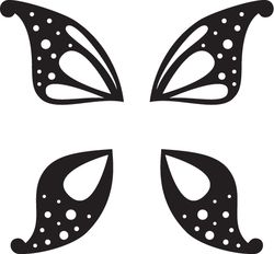 butterfly wings silhouette svg, png, jpg files. butterfly wings design. wings of butterfly. digital download.