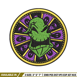 oogie boogie logo embroidery design, oogie boogie logo embroidery, halloween design, embroidery file, digital download.