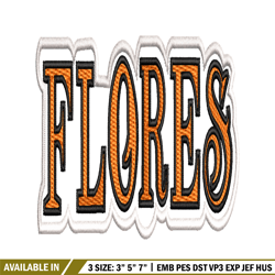 orange flores embroidery design, orange flores embroidery, logo design, embroidery file, logo shirt, digital download.