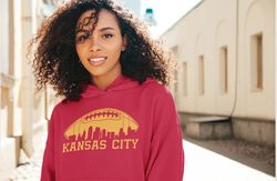 kansas city football kc skyline sweatshirt