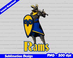 rams png, football mascot warrior style, rams t-shirt design png for sublimation, sport mascot design