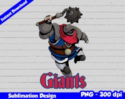 giants png, football mascot warrior style, giants t-shirt design png for sublimation, sport mascot design