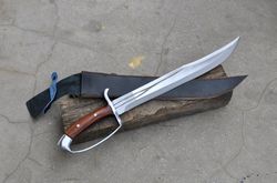 dragon tooth bowie-16 inches long blade dragon tooth bowie knife-full tang-tempered-sharpen-ready to use-real working-hu