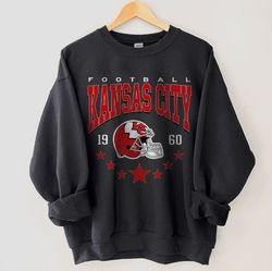 kansas city football sweatshirt, vintage style kansas city football crewneck, football sweatshirt, kansas city hoodie, k