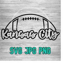 kansas city football 001 svg png jpg | football kansas city mo layered vector file | cricut silhouette file | clipart | laser engraving