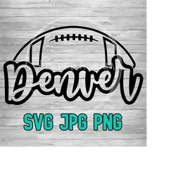 denver football 001 svg png jpg | layered vector file | sublimination file | die cutting file | retro style | clip art | digital download