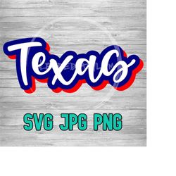 texas 001 svg png jpg | layered vector file | sublimination file | die cutting file | retro style | clip art | digital download