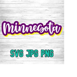 minnesota 001 svg png jpg | layered vector file | sublimination file | die cutting file | retro style | clip art | digital download