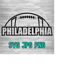 philadelphia football 002 svg png jpg | layered vector file | sublimination file | die cutting | retro style | clip art | digital download