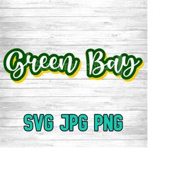 green bay 001 svg png jpg | layered vector file | sublimination file | die cutting file | retro style | clip art | digital download