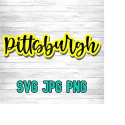 pittsburgh 001 svg png jpg | layered vector file | sublimination file | die cutting file | retro style | clip art | digital download