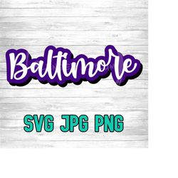 baltimore 001 svg png jpg | layered vector file | sublimination file | die cutting file | retro style | clip art | digital download