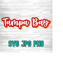 tampa bay 001 svg png jpg | layered vector file | sublimination file | die cutting file | retro style | clip art | digital download