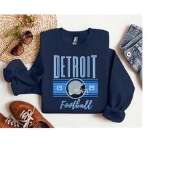 vintage detroit lion football crewneck sweatshirt, detroit football sweatshirt, detroit football crewneck, detroit footb