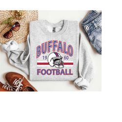 buffalo football crewneck sweatshirt, vintage buffalo style sweatshirt, buffalo ny gift, buf 716 shirt, womens mens buff