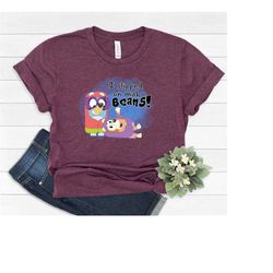 funny bluey shirt, i slipped on mah beans! shirt, bluey dad tshirt, bluey mom shirt, bluey birthday t shirt, bluey toddl