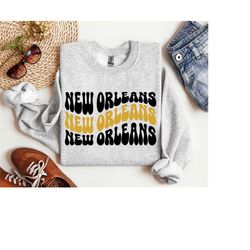 new orleans sweatshirt, saints fan tshirt, faux football shirt, comfort colors saints shirt, saints sweatshirt