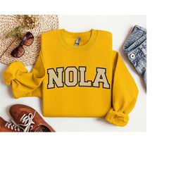 nola sweatshirt, nola squad sweatshirt, mardi gras sweatshirt, new orleans louisiana , women shirt, girls trip nola swea