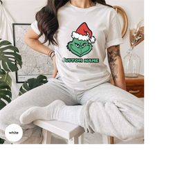 custom grinch shirts, personalized christmas gifts, grinchmas sweatshirt, merry christmas outfit, customized clothes, ho