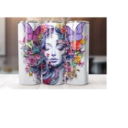 20 oz watercolor butterfly tumbler wrap, butterfly tumbler wrap, vibrant wrap, straight template, tapered, sublimation g