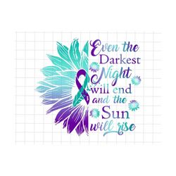 even the darkest night will end and the sun will rise png, semicolon suicidal prevention png, ribbon suicide depression png, sunflower png