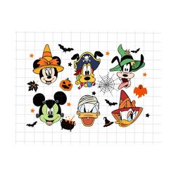 mouse and friend halloween png, happy halloween png, bats spider web halloween, spooky vibes, spooky season, trick or treat, family vacation