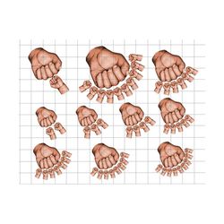 bundle fist bump set png, father's day png, father hands and baby kid fist bump png, customized name, happy father's day, digital download