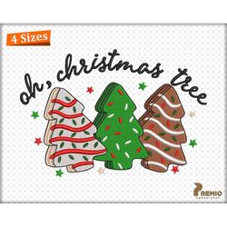 little debbie christmas tree cake embroidery design, oh christmas tree embroidery, debbie cake embroidery, christmas tre