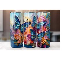 20 oz alcohol ink butterfly tumbler wrap, butterfly tumbler wrap, vibrant wrap, straight template, tapered, sublimation