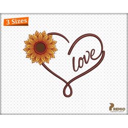 sunflower embroidery design, sunflower love embroidery design, embroidery sunflower digital  design, flower machine embr