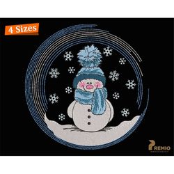 snowman embroidery designs, cute snowman christmas machine embroidery files, christmas winter snowman embroidery design