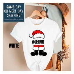 personalized christmas gift, customized santa gift shirt, your family name shirt, christmas family gift, christmas famil