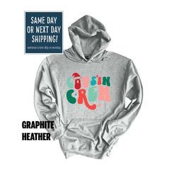 cousin crew christmas hoodie, personalized christmas gift, funny xmas shirt, merry christmas family gift, christmas fami