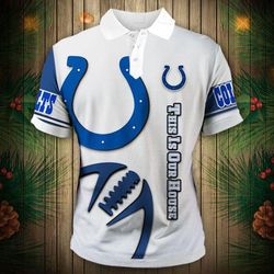 indianapolis colts zigzag casual polo shirt